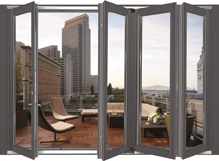 Aluminum Folding door 27 Years Experience Commercial Residential Aluminum Folding door System OEM Good Price