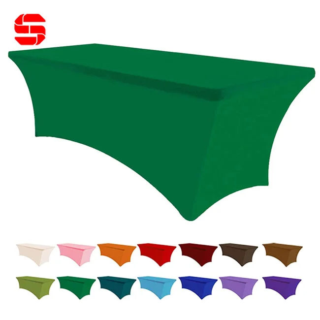 Customized Printed Logo 4 ft 5 ft 6 ft 8 ft Business Trade Advertising Show Display Event Party Outdoor Stretched Table Cloth