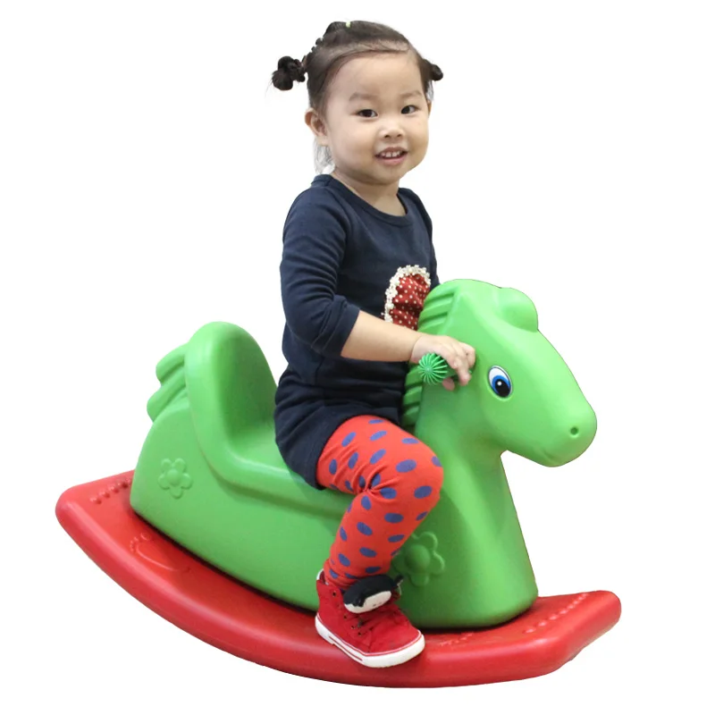 Kids toys plastic horses indoor kids plastic rocking horse toy plastic riding horse