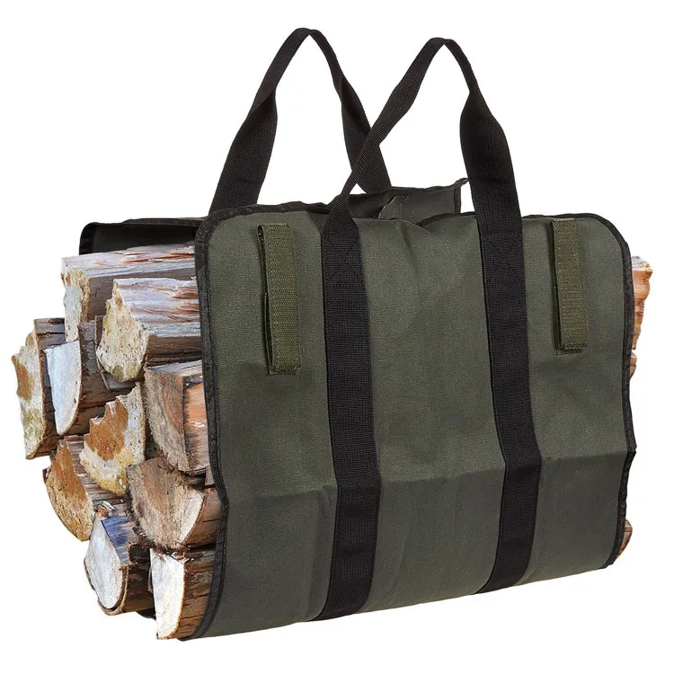Heavy Duty Log Carrier Fire Log Holder Outdoor, Canvas Log Holder, Wood Log Holder