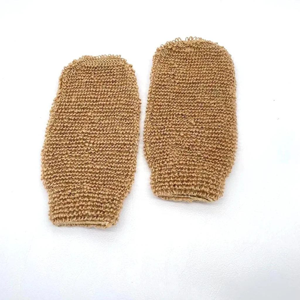 Natural Hemp body eco friendly hemp cotton exfoliating glove