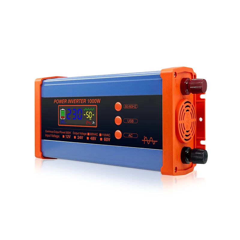 Car Pure Sine Wave Inverter DC 12V 24V To AC 220V 1000W Voltage Transformer Power Converter Solar Inverter With LED Display