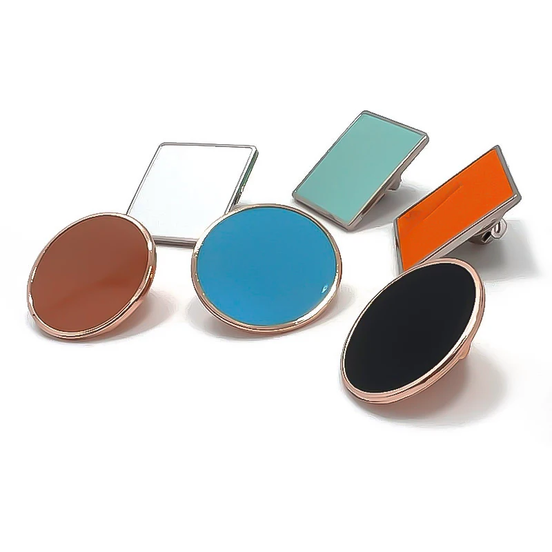 Custom logo Metal Sublimation Golden Silver Round square Blank Plain Lapel Pins