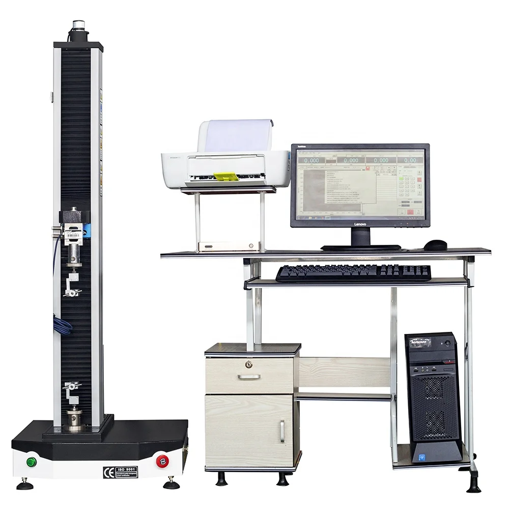 5KN Single Column Computerized Paper Tensile Strength Tester Computer Control Electromechanical Testing Equipment
