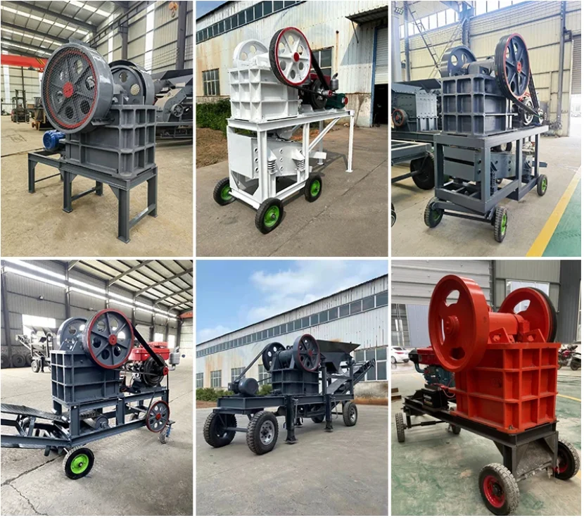 Заводская цена мини дизельная щековая дробилка PE150X250 портативная мобильная с конвейером