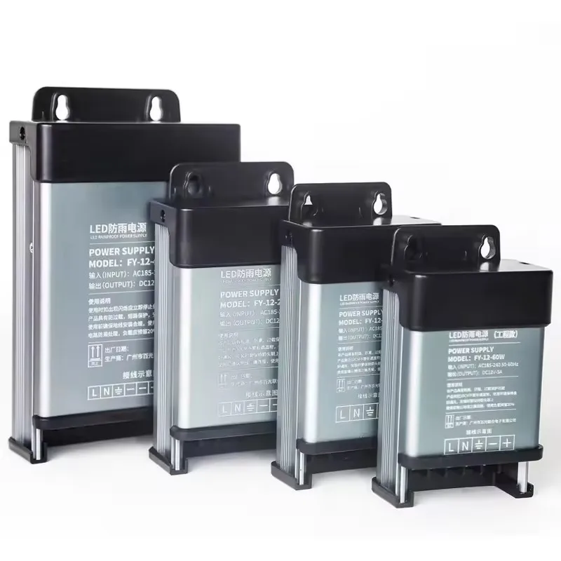 Huachen 400W 300W 200W 150W 100W 60W 110V 220V Ce Waterproof Led Power Supply 12V 24V Ip67 Led Driver For Light