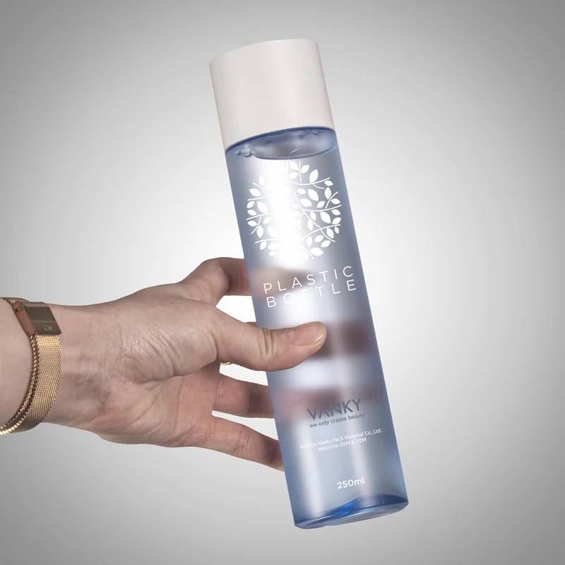 100ml Custom Color Cosmetic Plastic Container Packaging PET Plastic Face Skin Care Bottle With Double Wall Lid For Toner