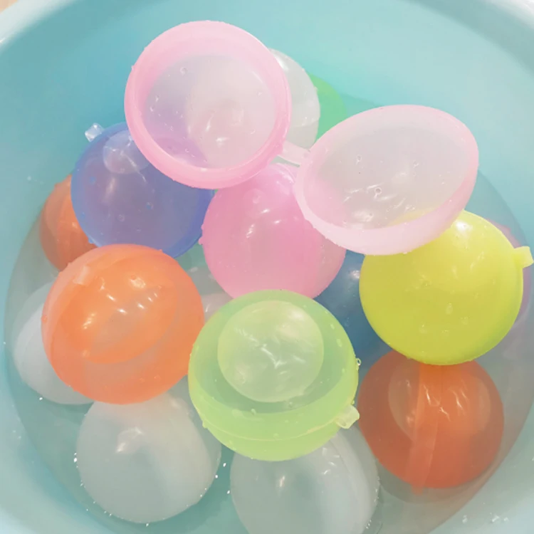 2022 wholesale reusable kids magic splash water balls toy easy quick fill self sealing silicone water balloons