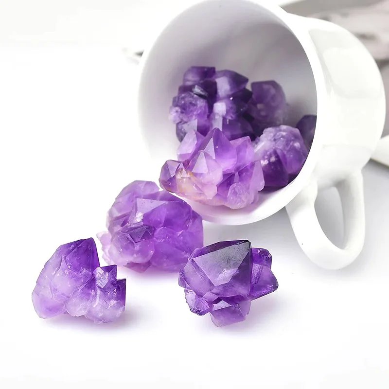Natural Amethyst cluster amethyst mineral specimen Amethyst hole piece decoration
