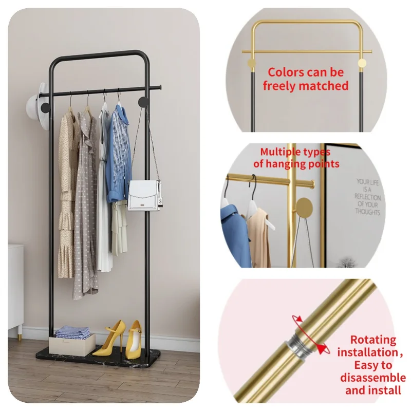 New Type Top Sale Modern Marble Base Multifunction Hanger Metal Coat Rack Stand