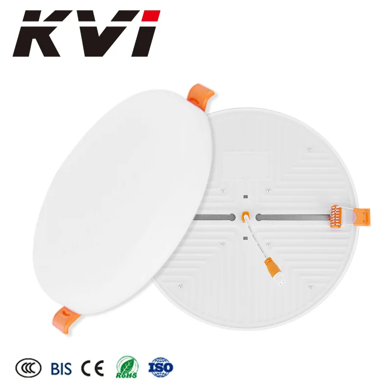 Indoor Panel Lighting Adjustable Recessed Mounted Frameless Round 3D Ceiling Led Panel Lights