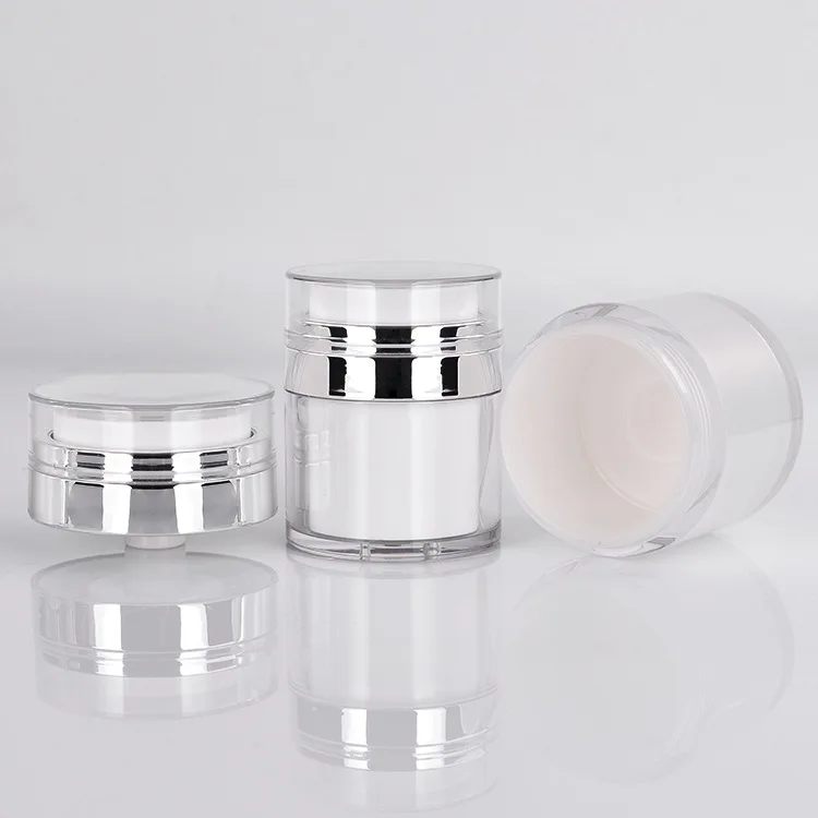 15ml 30ml 50ml Plastic Vacuum Cream Bottle Face Cream Jar Skin Care Airless Press Pump Bottle Cosmetic Packaging Container