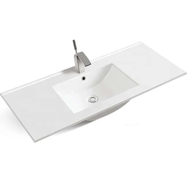 Sanitary Ware Thin Edge Hand Wash Sink Bathroom Ceramic Cabinet Wash Basin