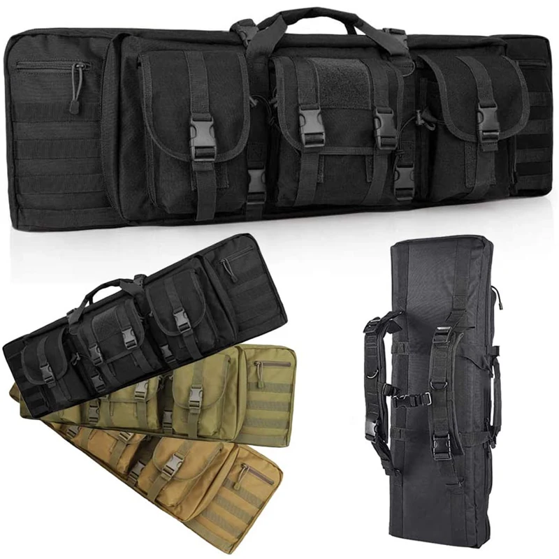 36 Inch Double Rifle Bag Outdoor Tactical Double Long Rifle Pistol Gun Case Bag