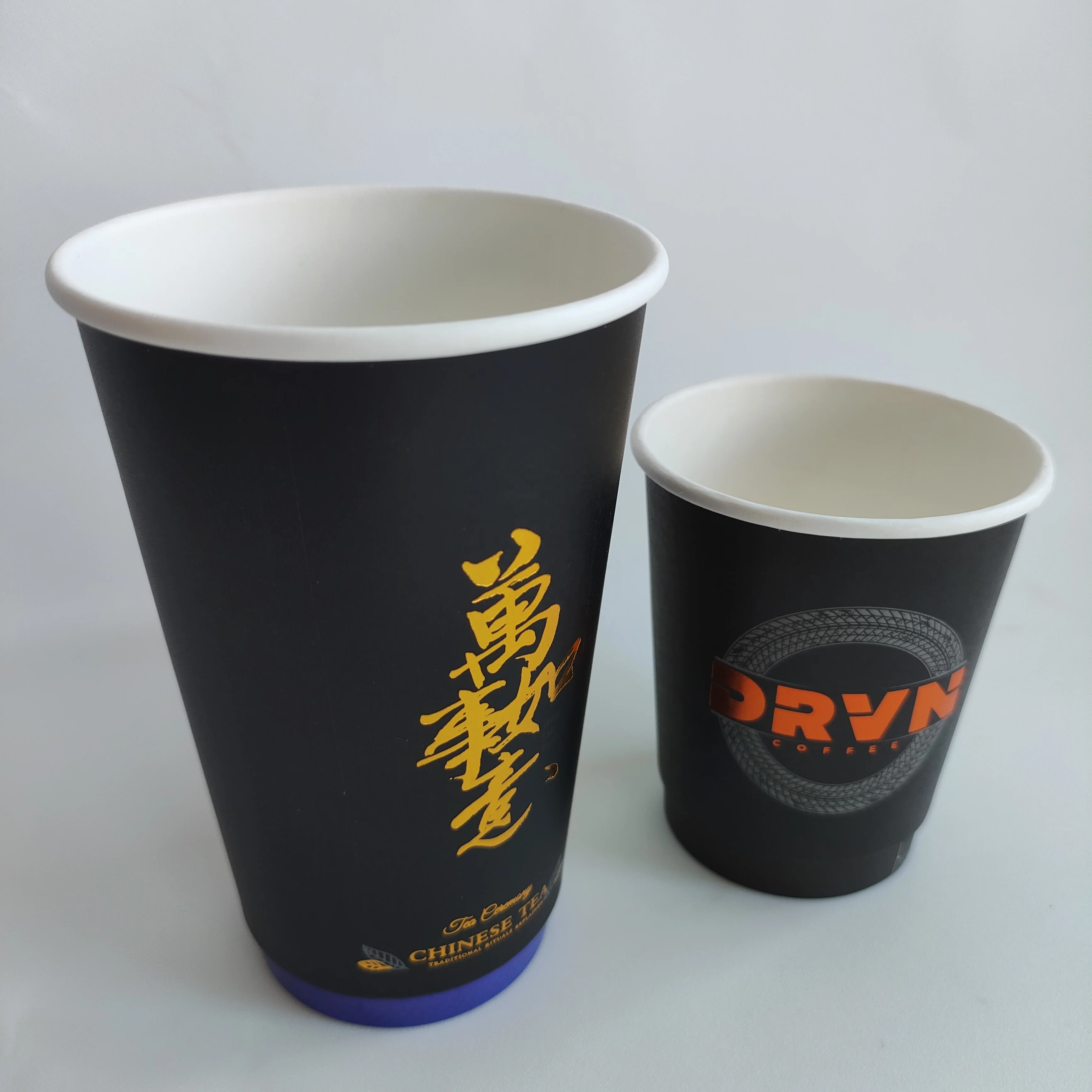 Heepack 4oz 8oz 12oz 16oz 20oz disposable double wall paper cup logo printed coffee cup with lids