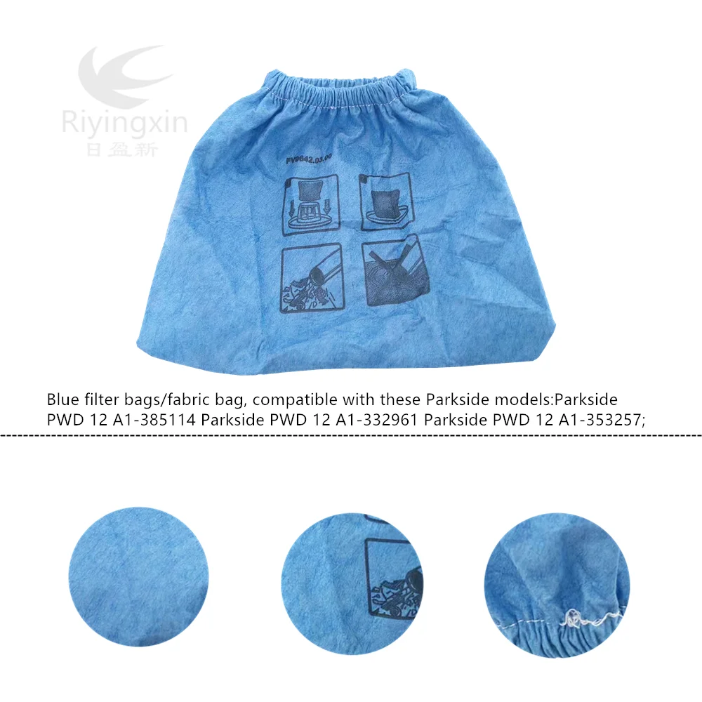 Vacuum Cleaner Fabric Filter Dust Bag for NTS PWD 12 A1 353257 / 385114/332961 Vacuum Cleaner Accessory Parts Dust Bag