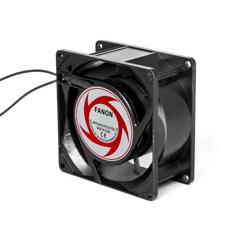 Factory price plastic 8038AC ball bearing axial cooling fan black Axial flow fan