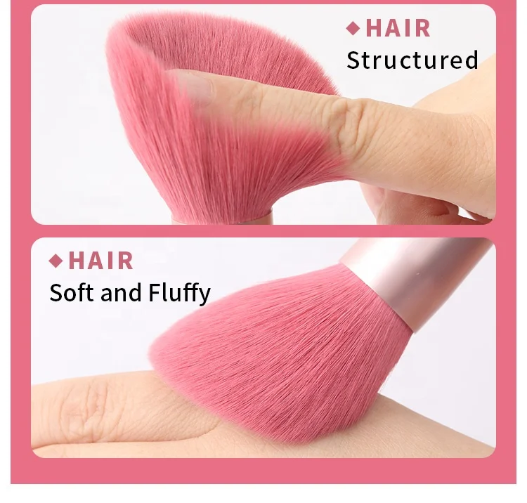 ZH Best Selling 9 Pieces Soft Vegan  Best Kabuki Luxury Pink Quality Ever Beauty Private Label Make up Brushes Cosmetic