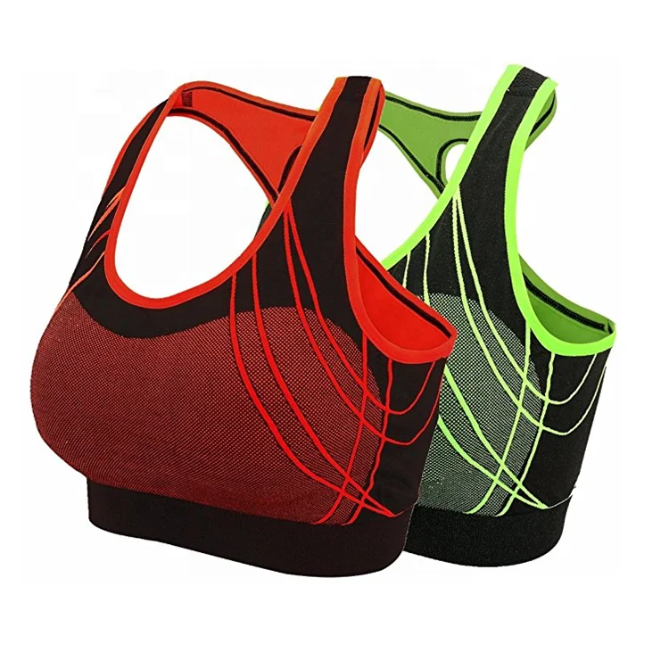 
Womens seamless wire free fitness gym yoga wear sexy sport bra 