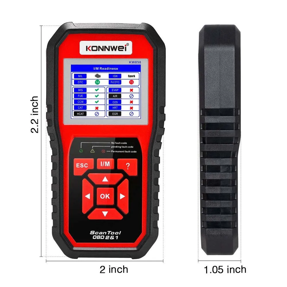 Factory KONNWEI Universal car  obd2 kw850 escaner automotriz car obd2 diagnostic tool with multi languages
