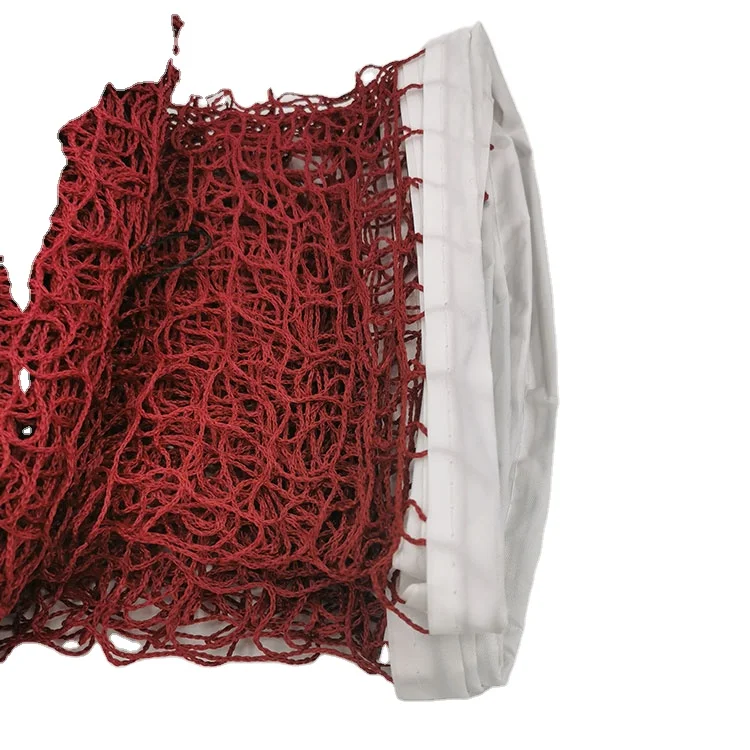 Polypropylene fiber 6.1*0.76m portable badminton net stand with steel wire single binding