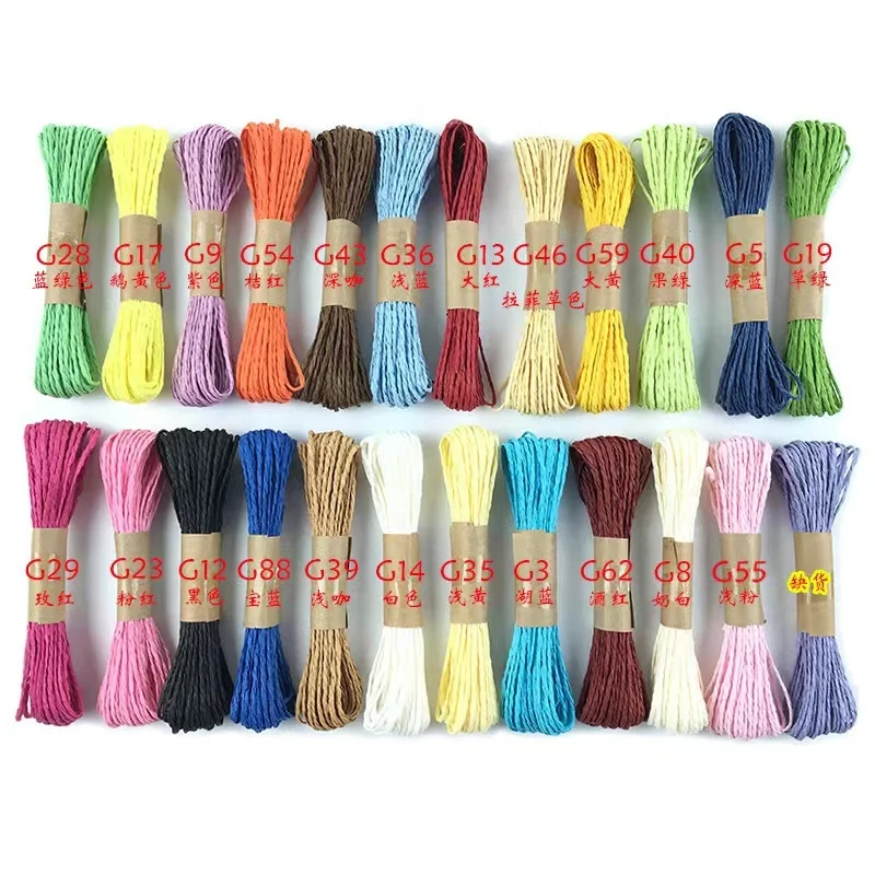 OKAY Wholesale Biodegradable 2mm Handmade Paper Twine Rope For Knitted Hat Holiday Gift Wrapping