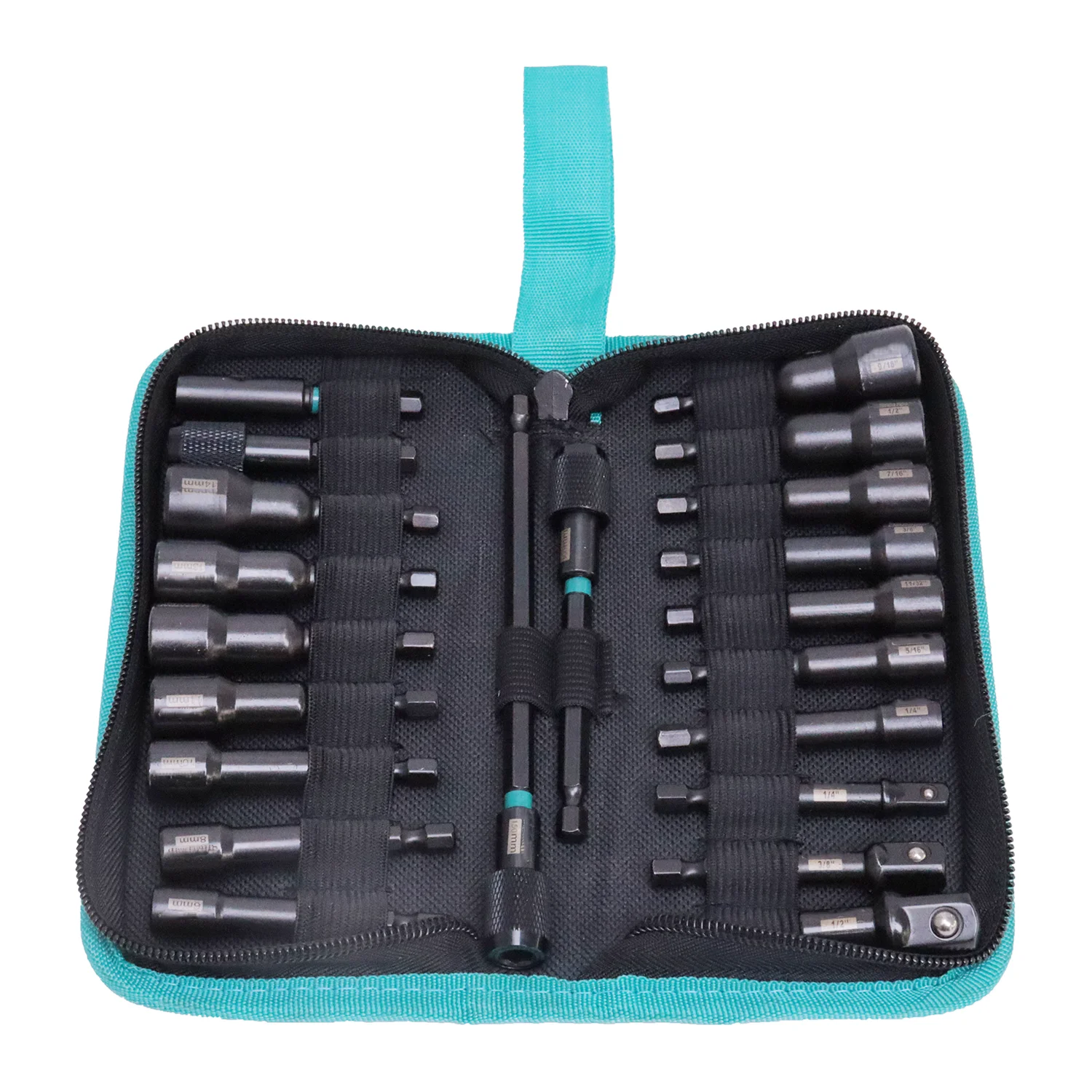 Magnetic Impact Nut Driver Bit Set 21 PCs, 1/4 shank NUT driver Setter and bit holder