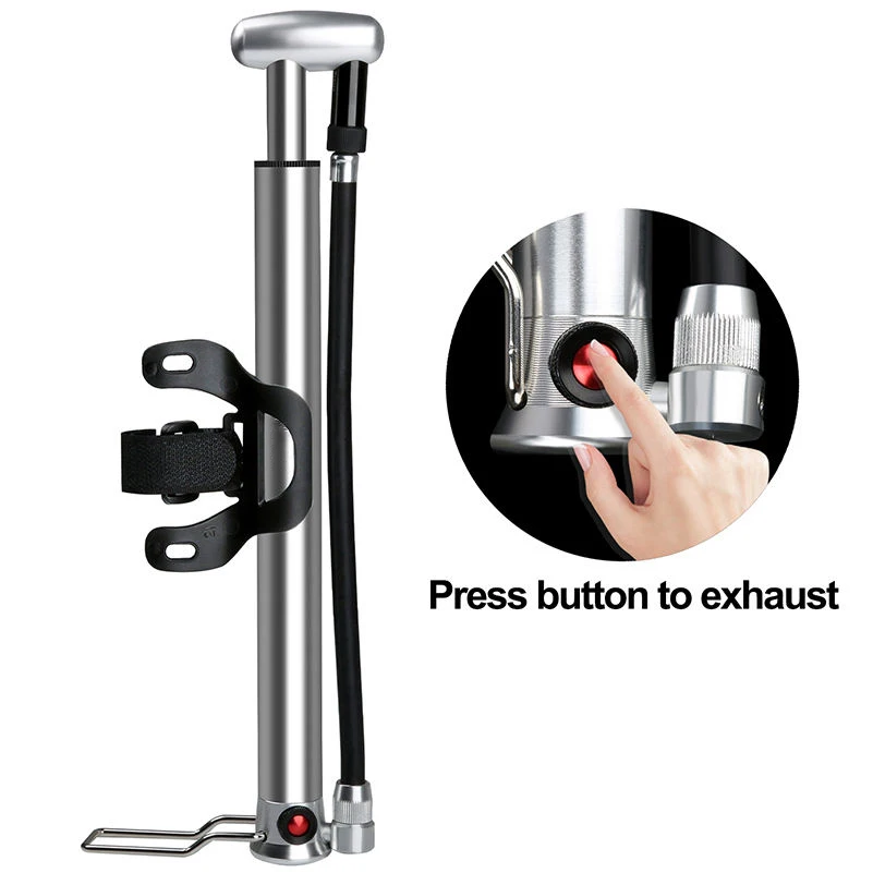 Portable Custom Tire Pump Aluminum Bicycle Air Floor Pump Inflator For Cycling Frame Bike Foot Air Pump