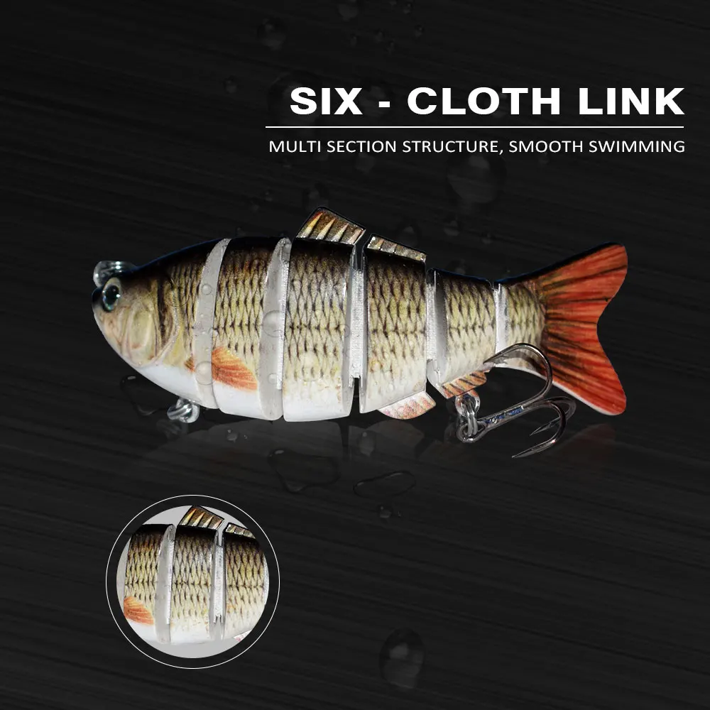 cheaper small size swim bat 4in 17g Trout lure Lifelike Artificial Plastic 6 Segment Multi Jointed Fishing Lure