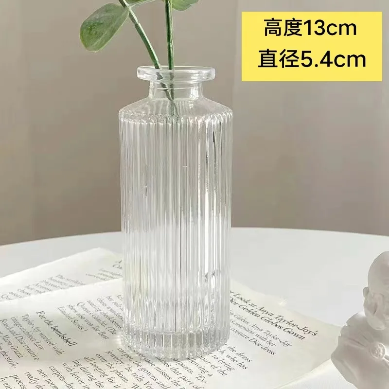 Creative glass cheap clear bud vase for Flower Arranger