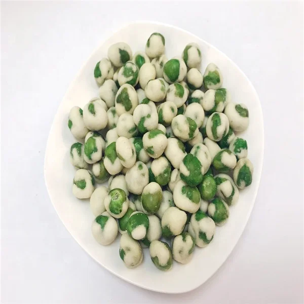 White coated roasted original flavor green peas
