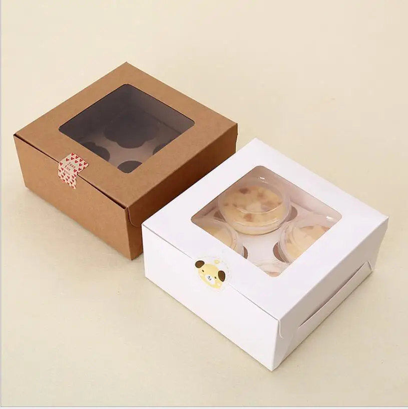 Cupcake Cake Paper Packaging Box Custom Logo Kraft Paper Colorful Printed Paper Packing Box 15~20 Days Recyclable 3000PCS Accept