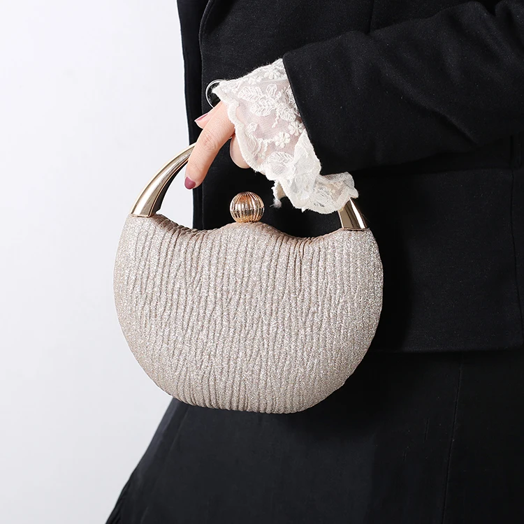
European style vintage fashion women wedding semicircle evening clutches 