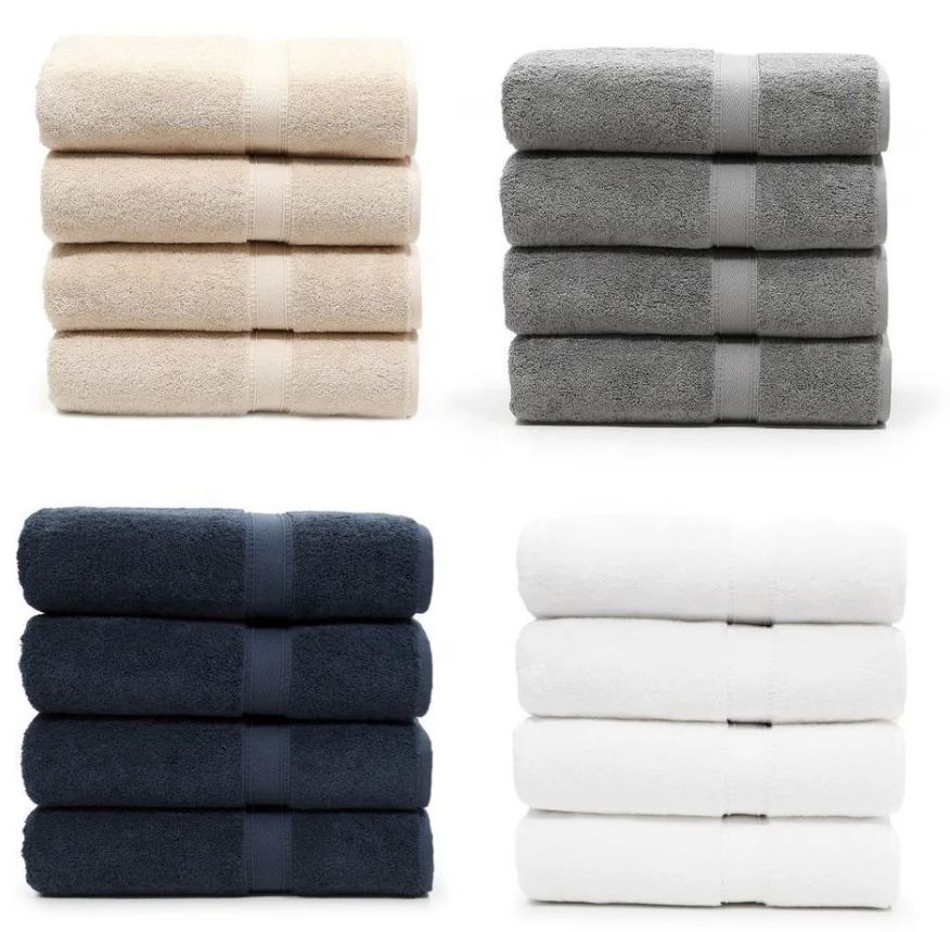 QUNZHEN Supplier Wholesale Water Absorption Extra Large Egyptian Pure Cotton Hotel Bath Towels Bath Cotton