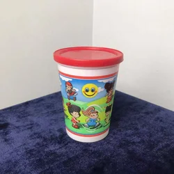 Wholesaler Disposable Customized Reusable Plastic PP Kid Cup With Lid and Straw