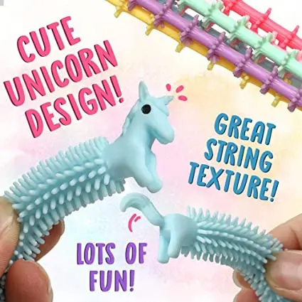 Soft Rubber Noodle Stretch String Unicorn toy Anti Stress hand fidget toys pack Squish Sensory Autism Adult For Children Toys
