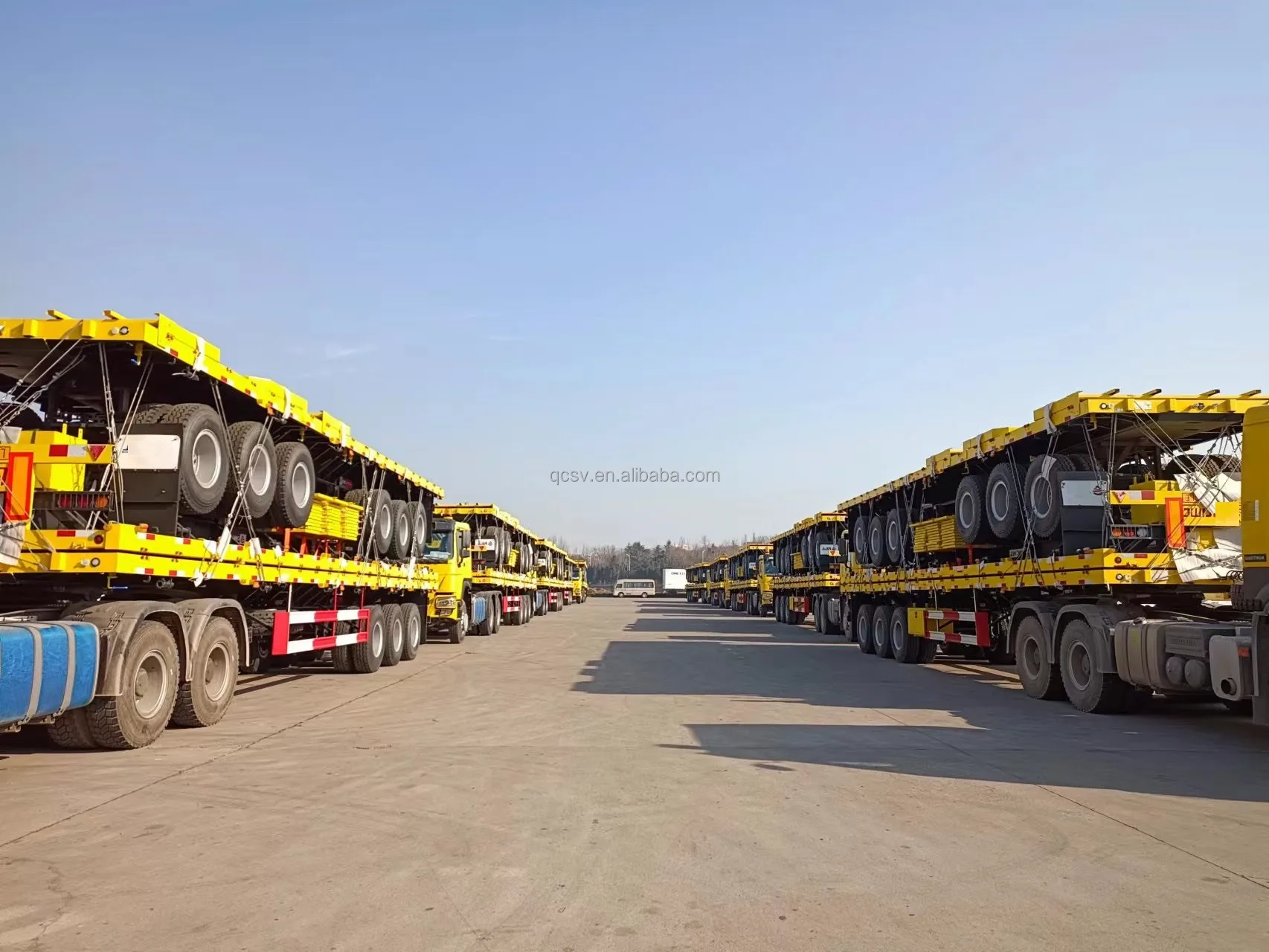 Оригинальный низкорамный прицеп CIMC, 3 оси, сверхпрочный, 80 тонн