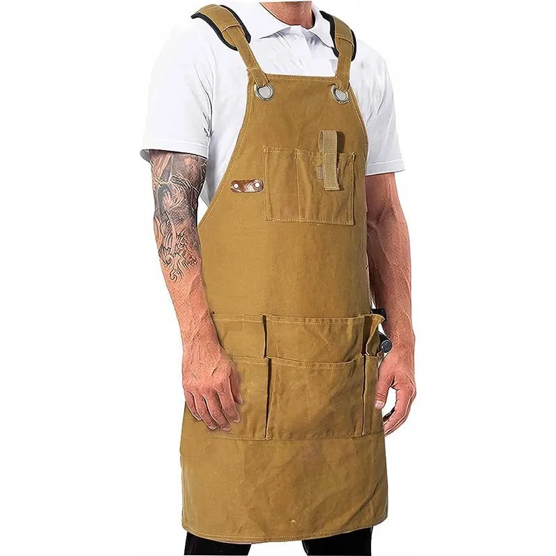 Apron waxed canvas style apron carpenter electrician garden apron can be ordered