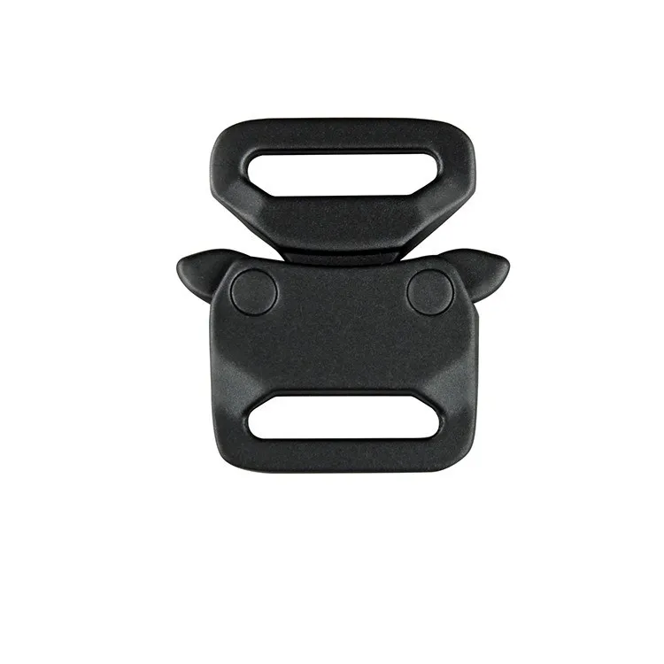 15mm quick release buckle black color special zinc alloy insert buckle strong outdoor small tactical buckle laser logo