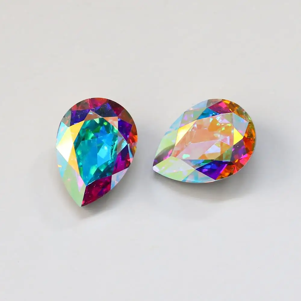 Factory Wholesale Price Drop crystal AB FANCY STONE  K9 Point Back rhinestone For jewelry making