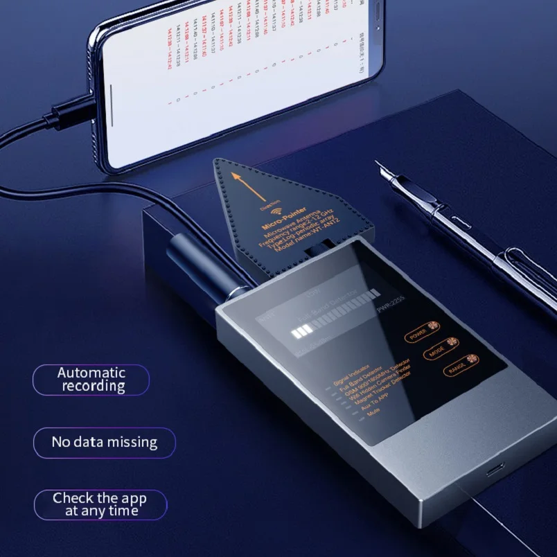 Original Anti Spy Bug Detector WT10 RF Signal Hidden Camera Spy Wifi Camera GSM Sound Signal GPS Tracker Spy Wiretap Finder