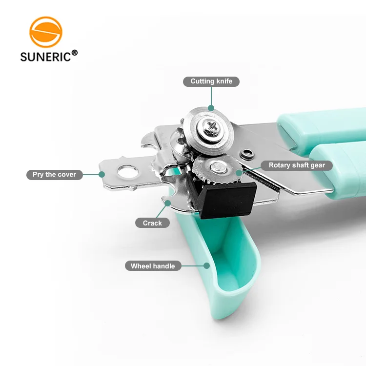 New Manual Heavy Duty Comfortable Soft Non-Slip Corkscrew Polished Jar Bottle Can Opener