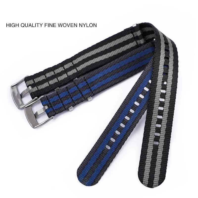Multi-Colors Nylon Watch Strap 18mm 20mm 22mm 24mm Adjustable Canvas Watch Bands Replacement Wristbands