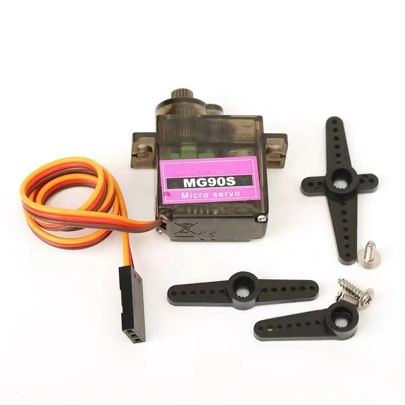 MG90S металлическая шестерня рулевого механизма цифровой микро сервомотор для радиоуправляемых вертолетов летательных аппаратов лодок и обучающих роботов 360 градусов 9g