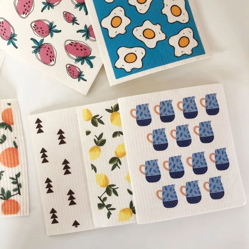 Cotton Scouring Pad Compressed Dishcloth Sponge Cloth Wood Pulp Natural All For Washing Dishes 16*20*0.4Cm Not Support Rectangle