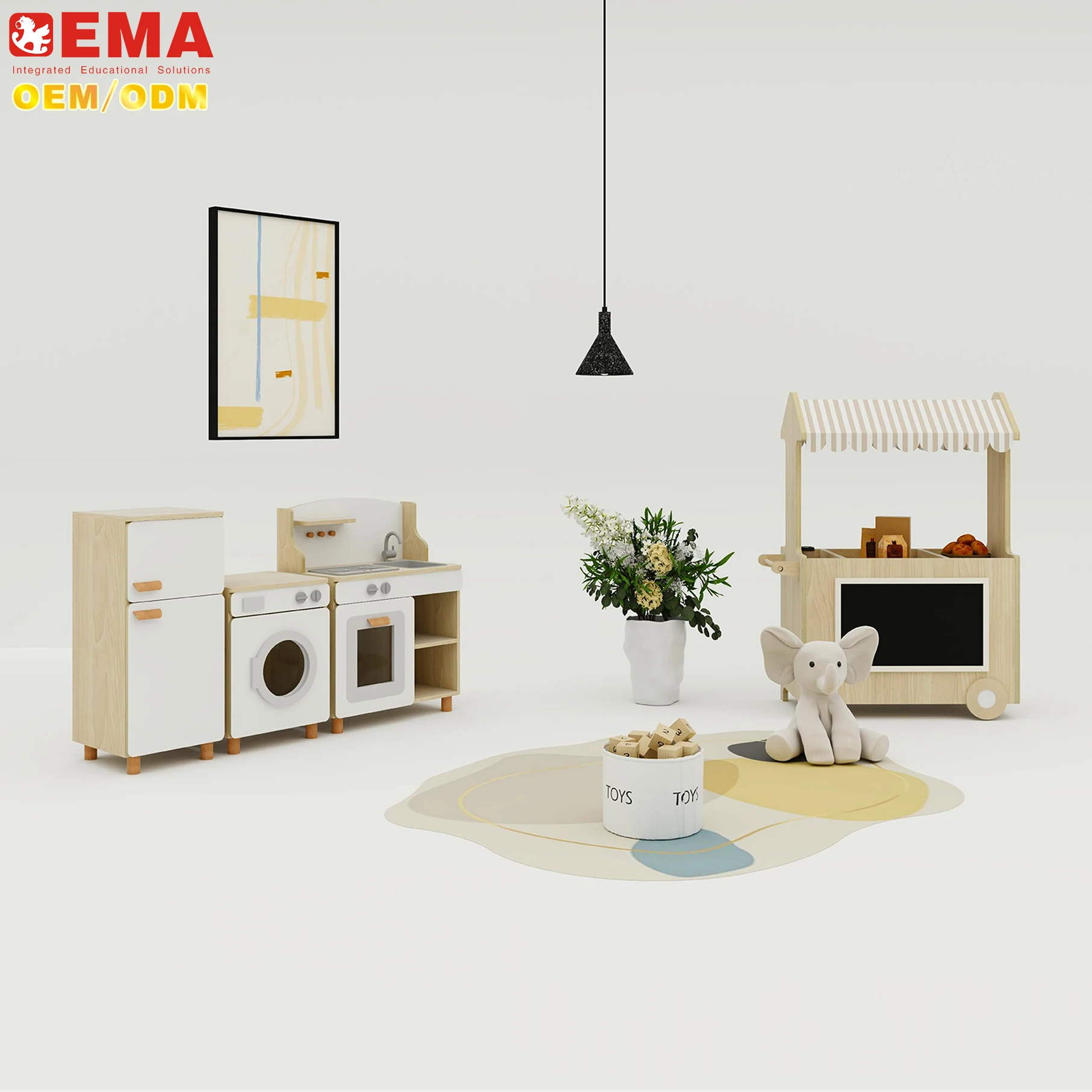 Ema Kindergarten Role Play Furniture Preschool Dramatic Play Children Playing Area Indoor Playroom Nursery Furniture