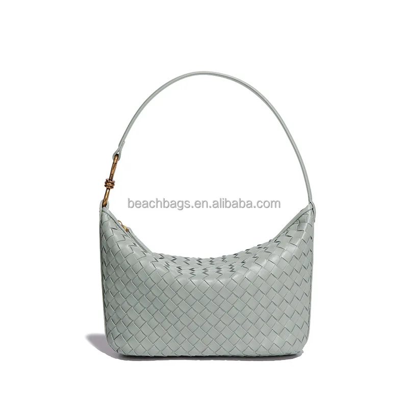 Custom Fashionable Weave Braided PU Leather Tote Bag Niche New Handmade Soft Braided Bag Versatile with Premium Feel Handbag