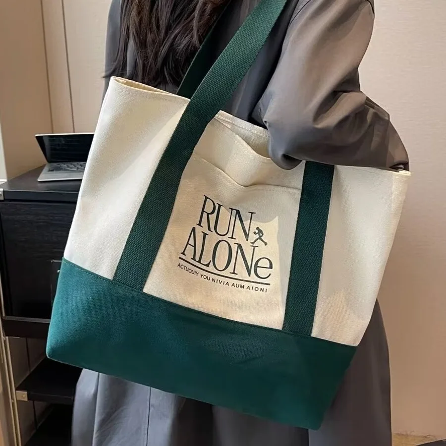 Custom Logo Factory Wholesale New Vintage Canvas Bag Single Shoulder Bag Large Capacity Tote Bag