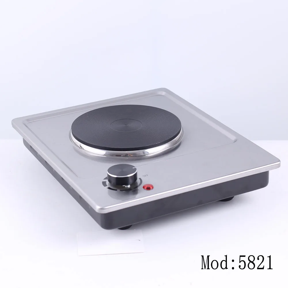 High quality 1000W non-stick fingerprint SS panel stainless steel electric single stove