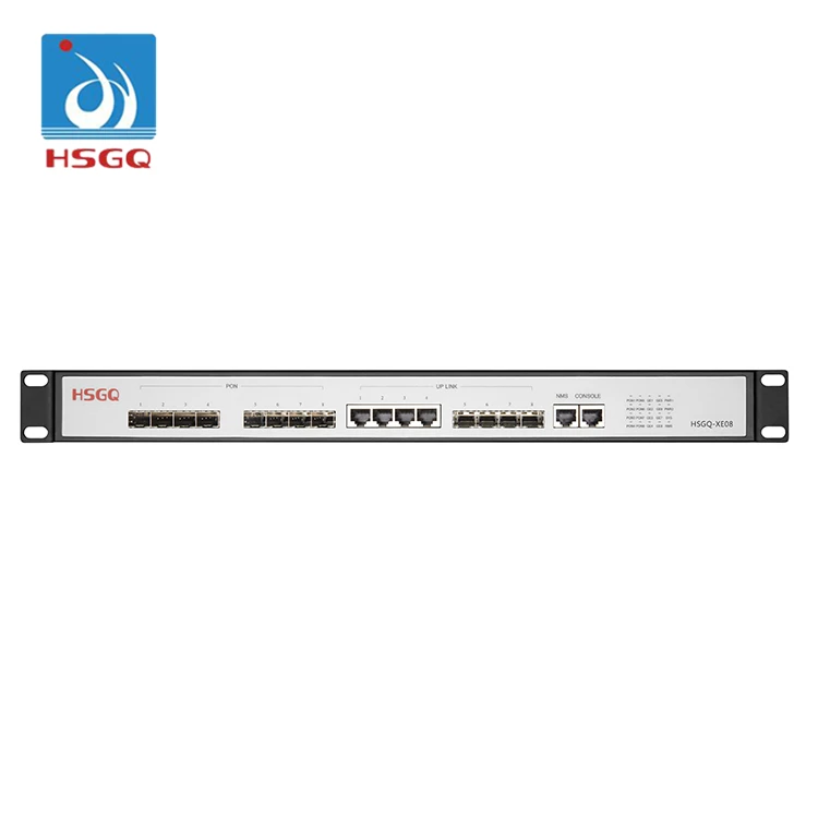 EPON OLT HSGQ-XE08 Поддержка до 512 ONUs FTTH 10G